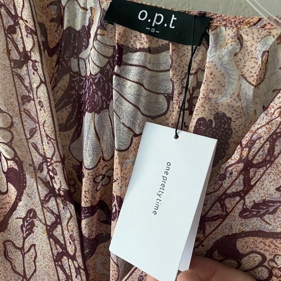 NWT O.P.T Smock Floral Peasant Dress - Picture 4 of 10